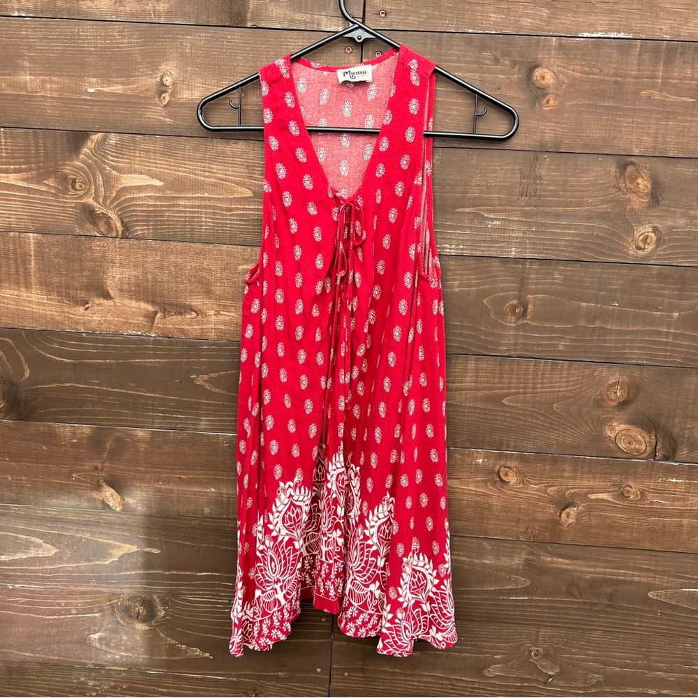 Show Me Your Mumu Red Paisley Print Rancho Mirage Mini Dress Size Xs